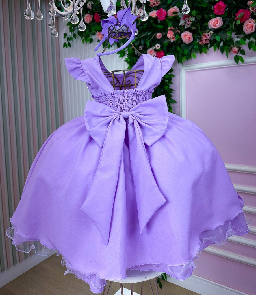 Vestido Ysa Kids Francine Lilas - Leveza e Elegância para Meninas | Bebeloo Kids