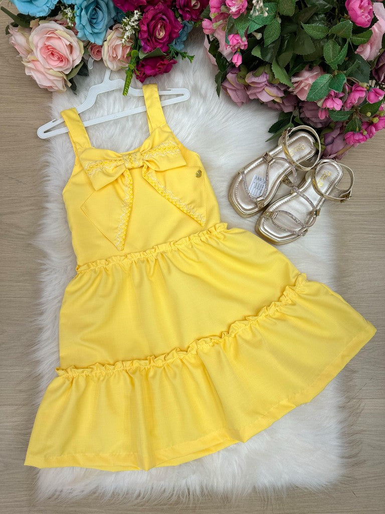 Vestido Blogueirinha Lola Amarelo - Leveza e Elegância para Meninas | Bebeloo Kids