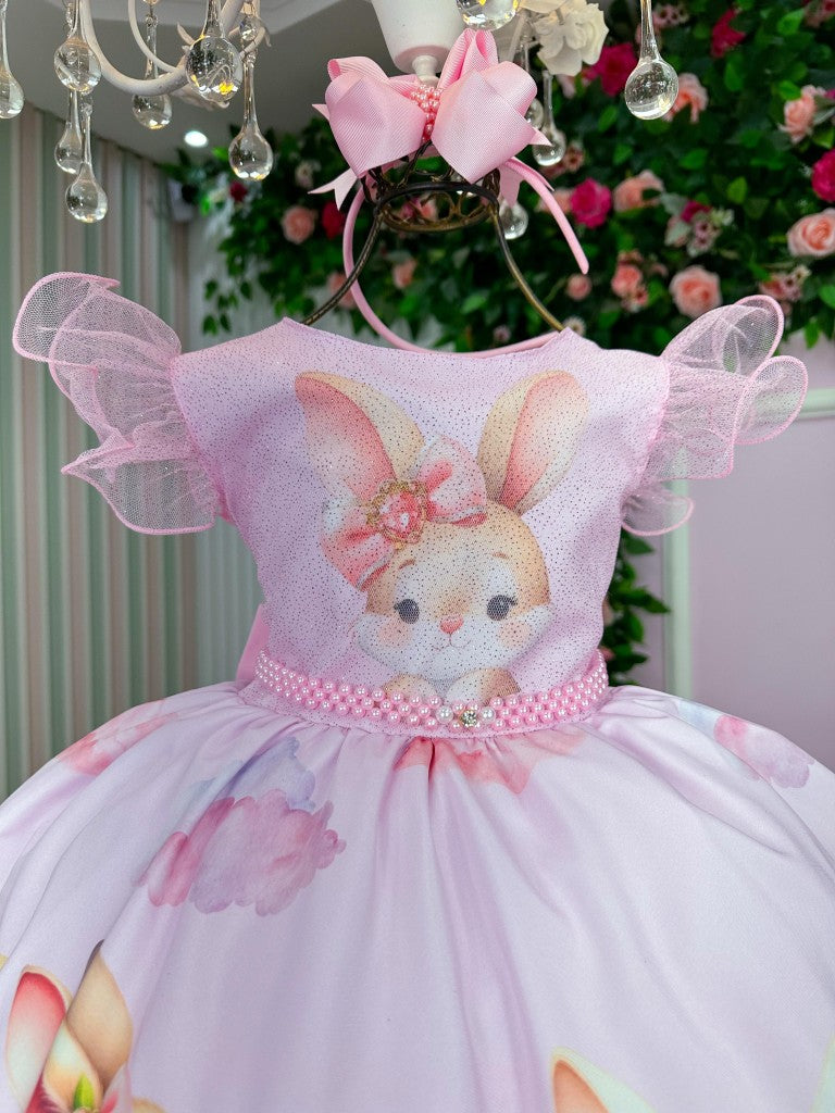 Vestido Marie Coelhinho Rosa Bebe - Leveza e Elegância para Meninas | Bebeloo Kids