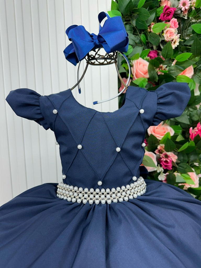 Vestido Ysa Kids Ariane Longo Azul Marinho - Leveza e Elegância para Meninas | Bebeloo Kids
