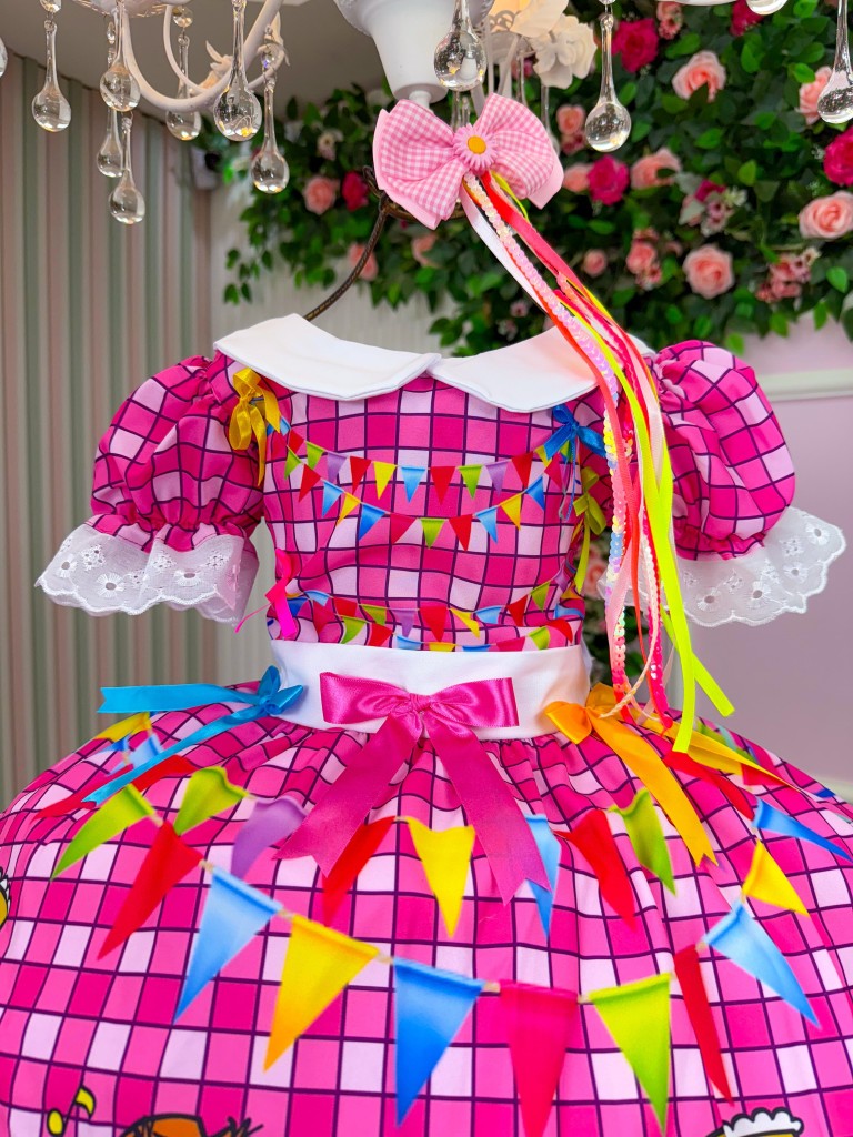 Vestido Junino Tematico Luxo Turma da Monica - Leveza e Elegância para Meninas | Bebeloo Kids