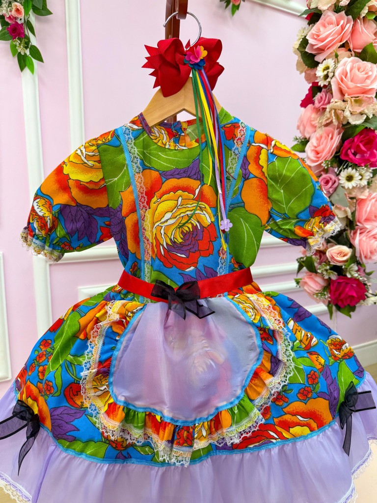 Vestido Junino Sem Short Madalena - Leveza e Elegância para Meninas | Bebeloo Kids