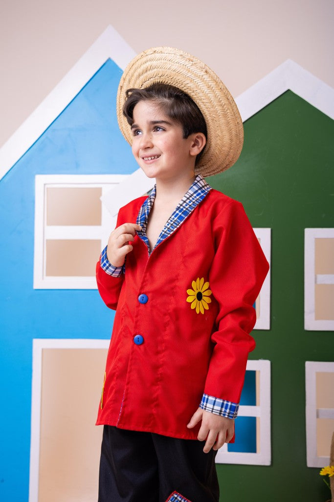 Conjunto Junino Princesa Seu Zé Terno Vermelho - Estilo Delicado para o Dia a Dia | Bebeloo Kids