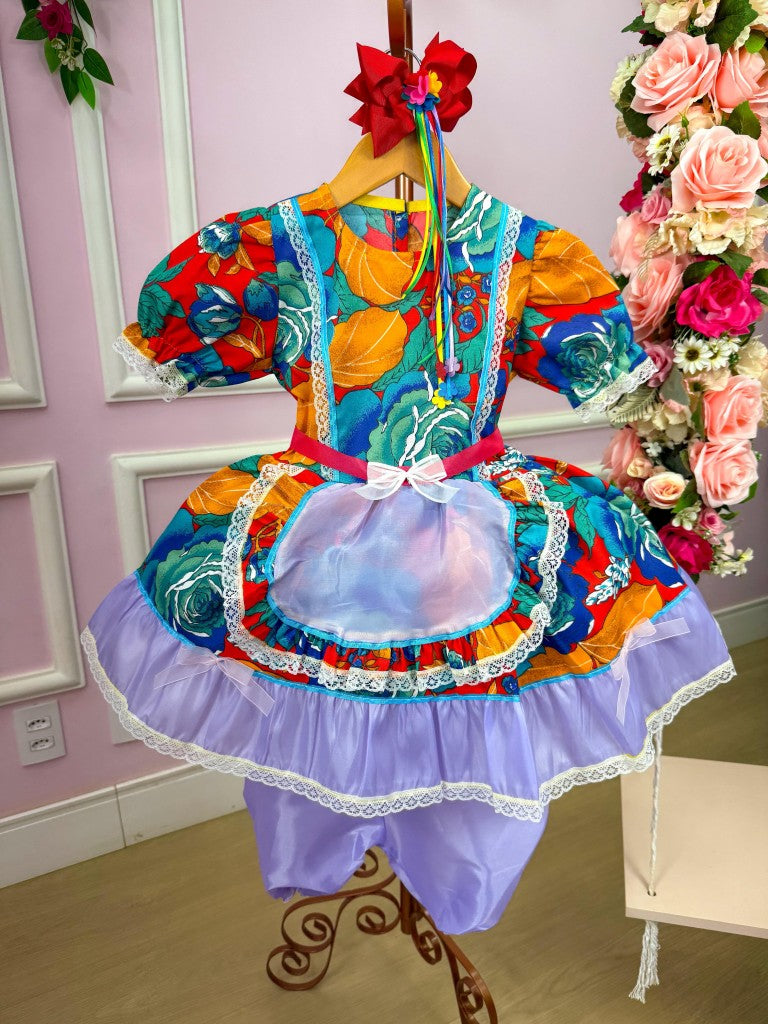 Vestido Junino Tropical Lorenza - Leveza e Elegância para Meninas | Bebeloo Kids