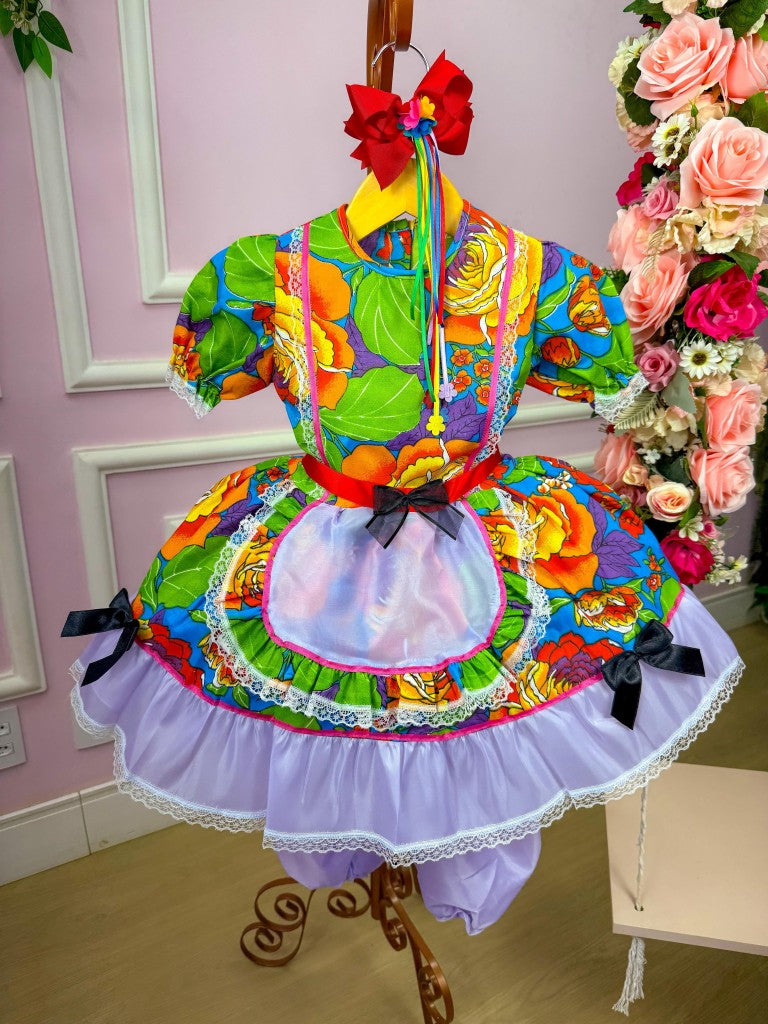 Vestido Junino Tropical Rafinha - Leveza e Elegância para Meninas | Bebeloo Kids