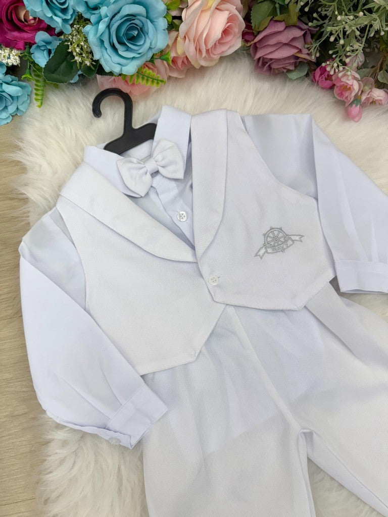 Conjunto Social Miss Cherry Felipe Calça Branco - Estilo Delicado para o Dia a Dia | Bebeloo Kids