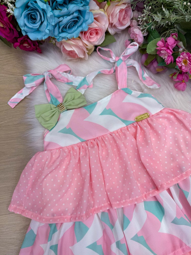 Vestido Banana Club Eloa Rosa - Leveza e Elegância para Meninas | Bebeloo Kids