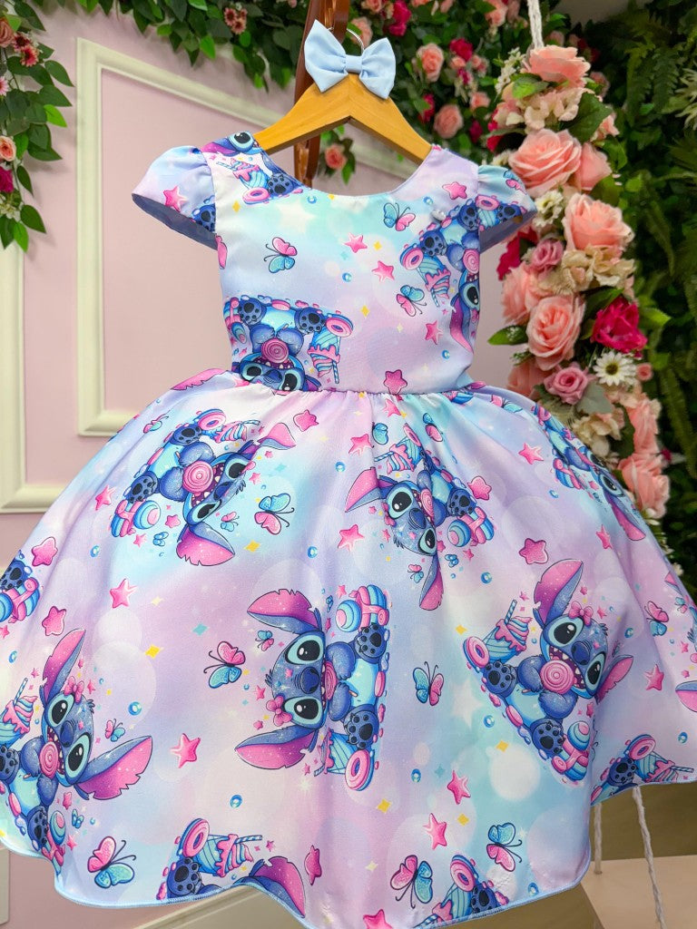 Vestido Tematicos Kids Stitch Lilas - Leveza e Elegância para Meninas | Bebeloo Kids