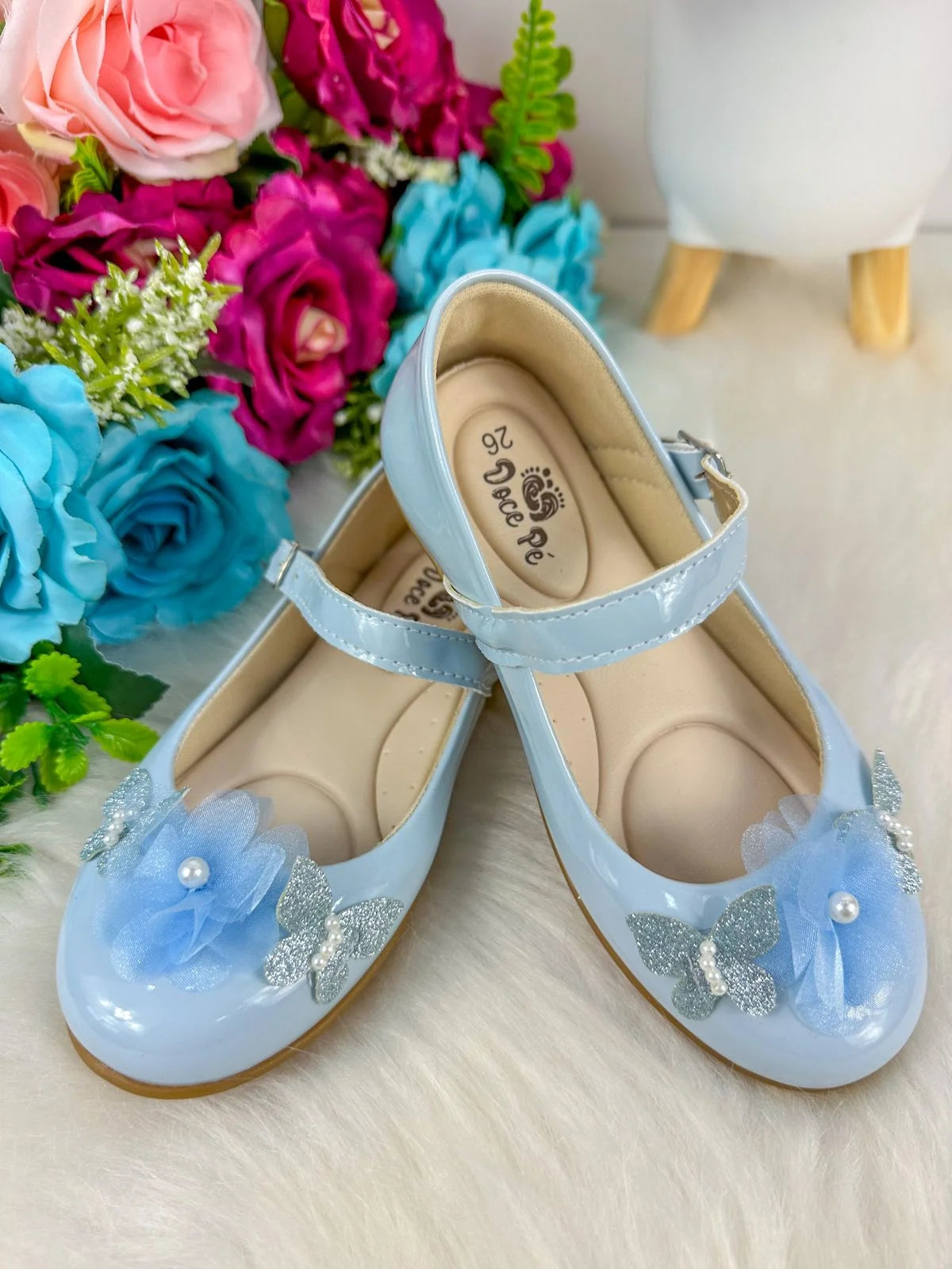 Sapatilha Doce Pe Jardim Encantado Azul Bebe | Bebeloo Kids