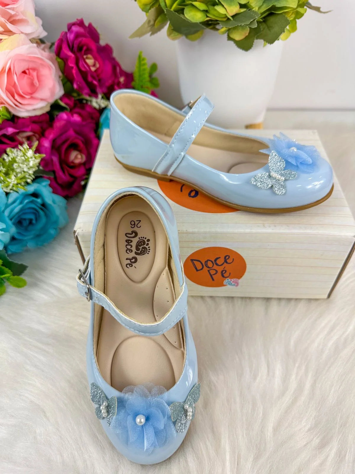 Sapatilha Doce Pe Jardim Encantado Azul Bebe - Diversão e Encanto para Brincar | Bebeloo Kids