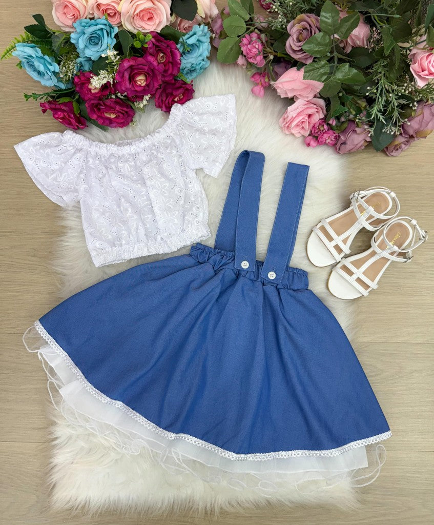 Vestido Banana Club Salopete Virginia - Leveza e Elegância para Meninas | Bebeloo Kids