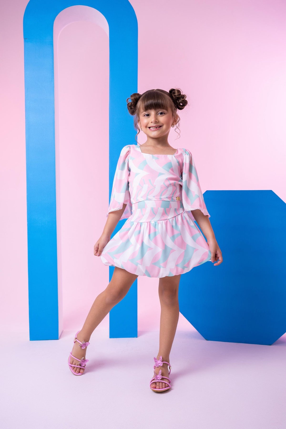 Conjunto Banana Club Alissa Rosa Bebe - Estilo Delicado para o Dia a Dia | Bebeloo Kids