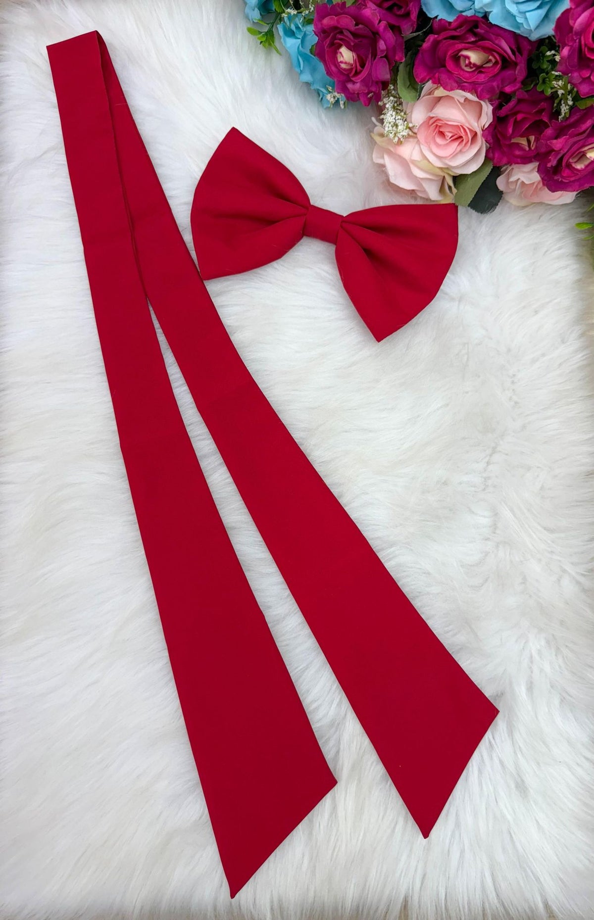 Laço Opcional / Faixa Do Vestido Selena Vermelho - Charme e Delicadeza para os Cabelos | Bebeloo Kids