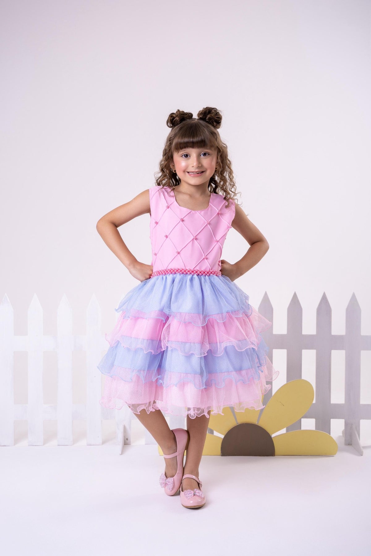 Vestido Ysa Kids Lauren Rosa - Leveza e Elegância para Meninas | Bebeloo Kids