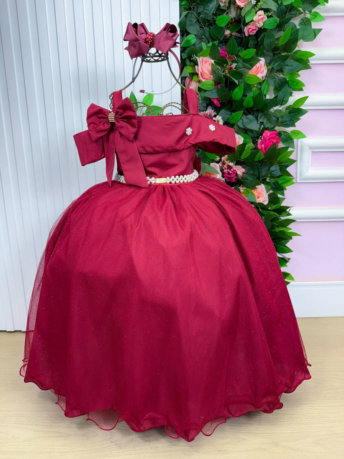 Vestido Banana Club Longo Doce Elegancia Marsala - Leveza e Elegância para Meninas | Bebeloo Kids