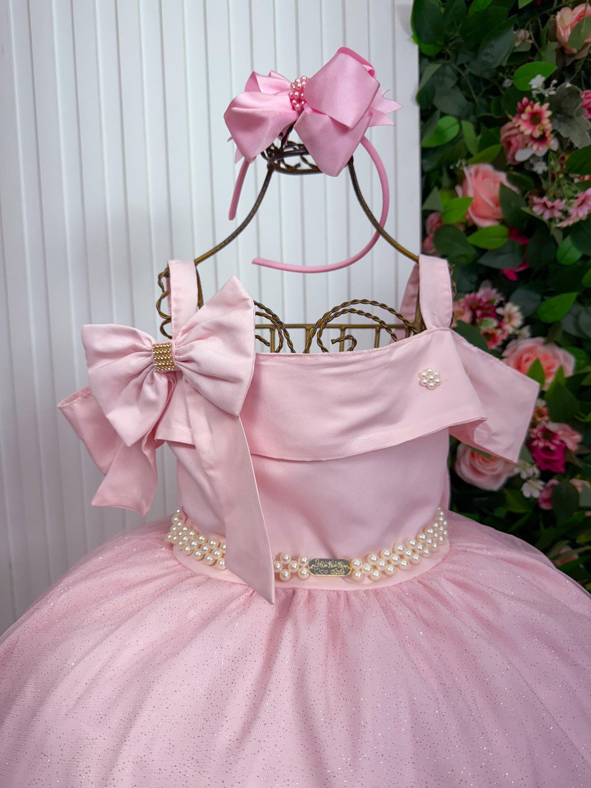 Vestido Banana Club Longo Doce Elegancia Rosa Bebe - Leveza e Elegância para Meninas | Bebeloo Kids