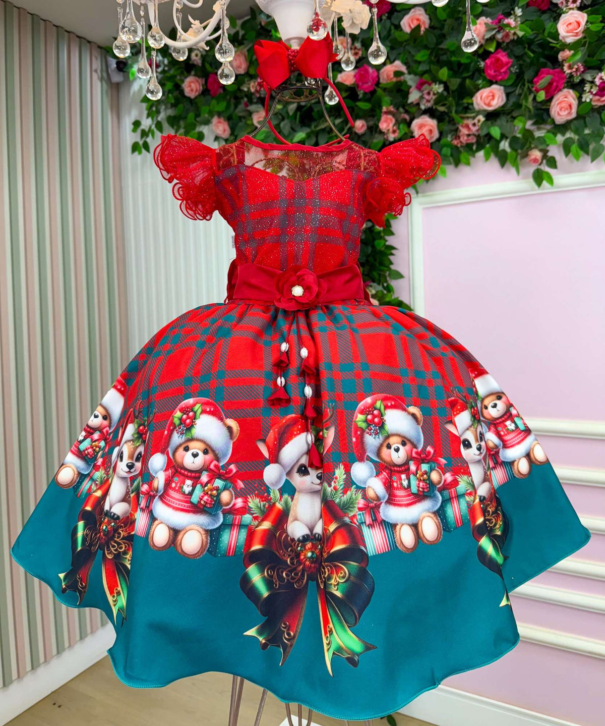Vestido Marie Alegria do Noel Vermelho - Natal - Leveza e Elegância para Meninas | Bebeloo Kids