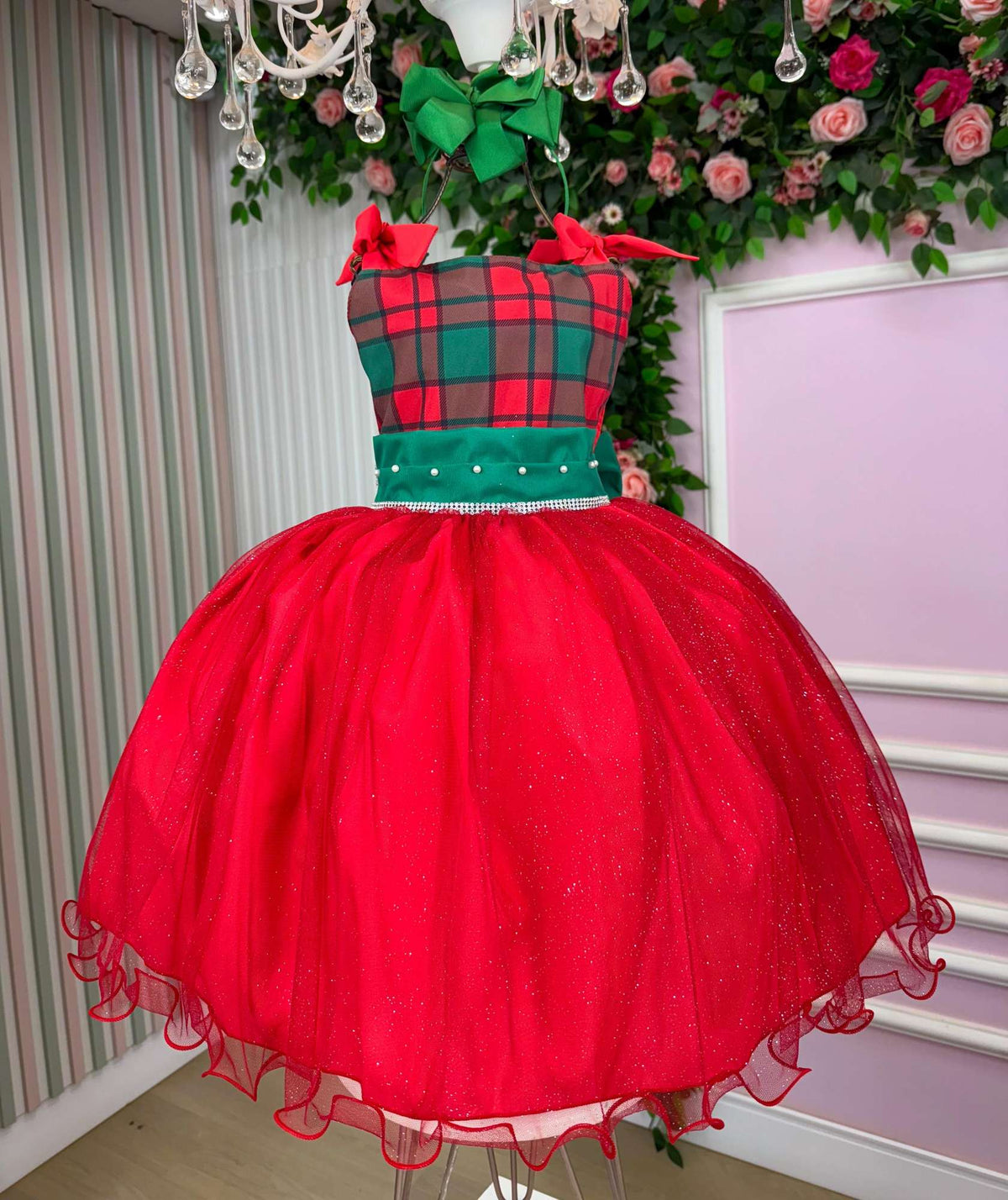 Vestido Marie Aurora Natalino Vermelho - Natal - Leveza e Elegância para Meninas | Bebeloo Kids