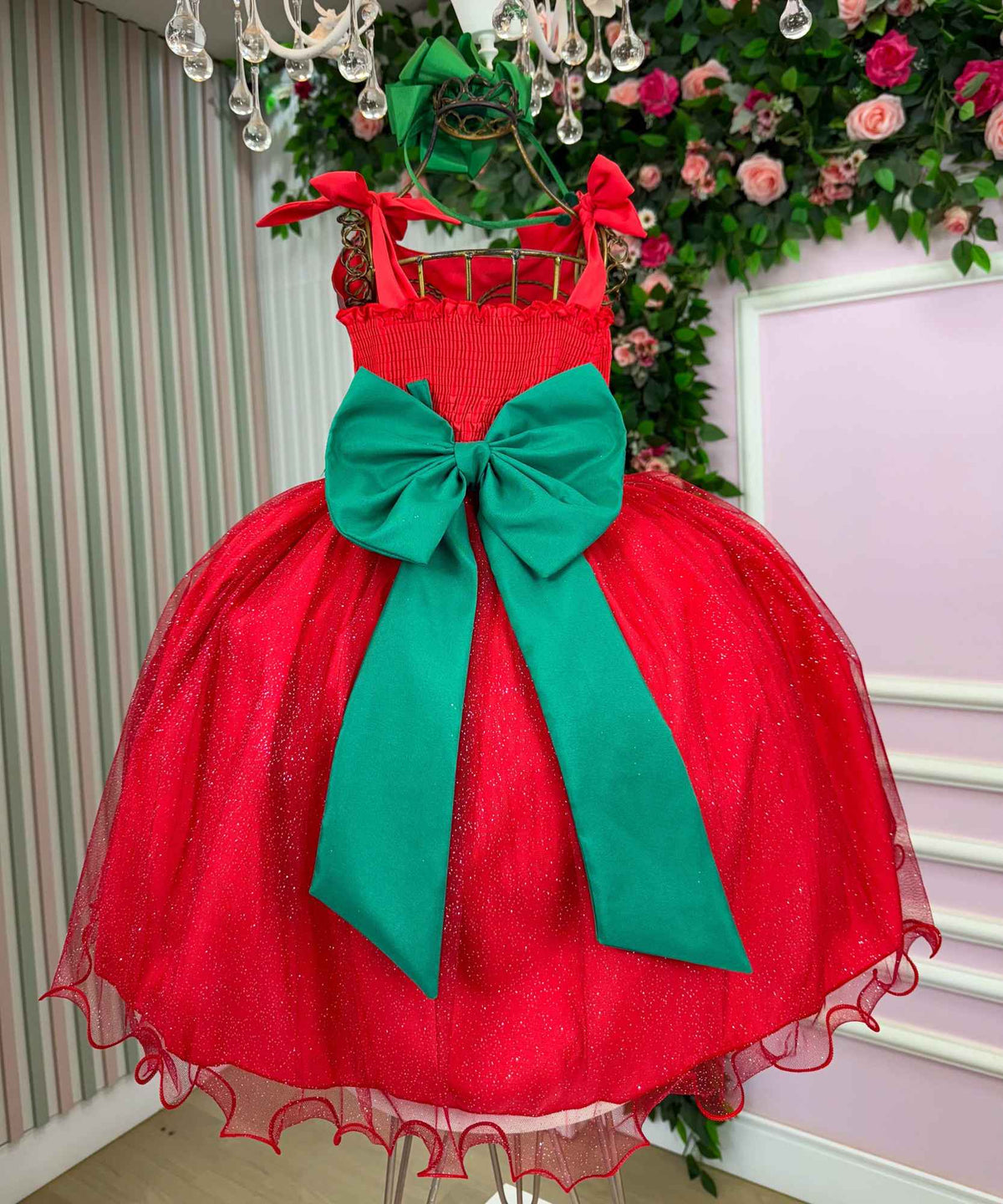 Vestido Marie Aurora Natalino Vermelho - Natal - Leveza e Elegância para Meninas | Bebeloo Kids