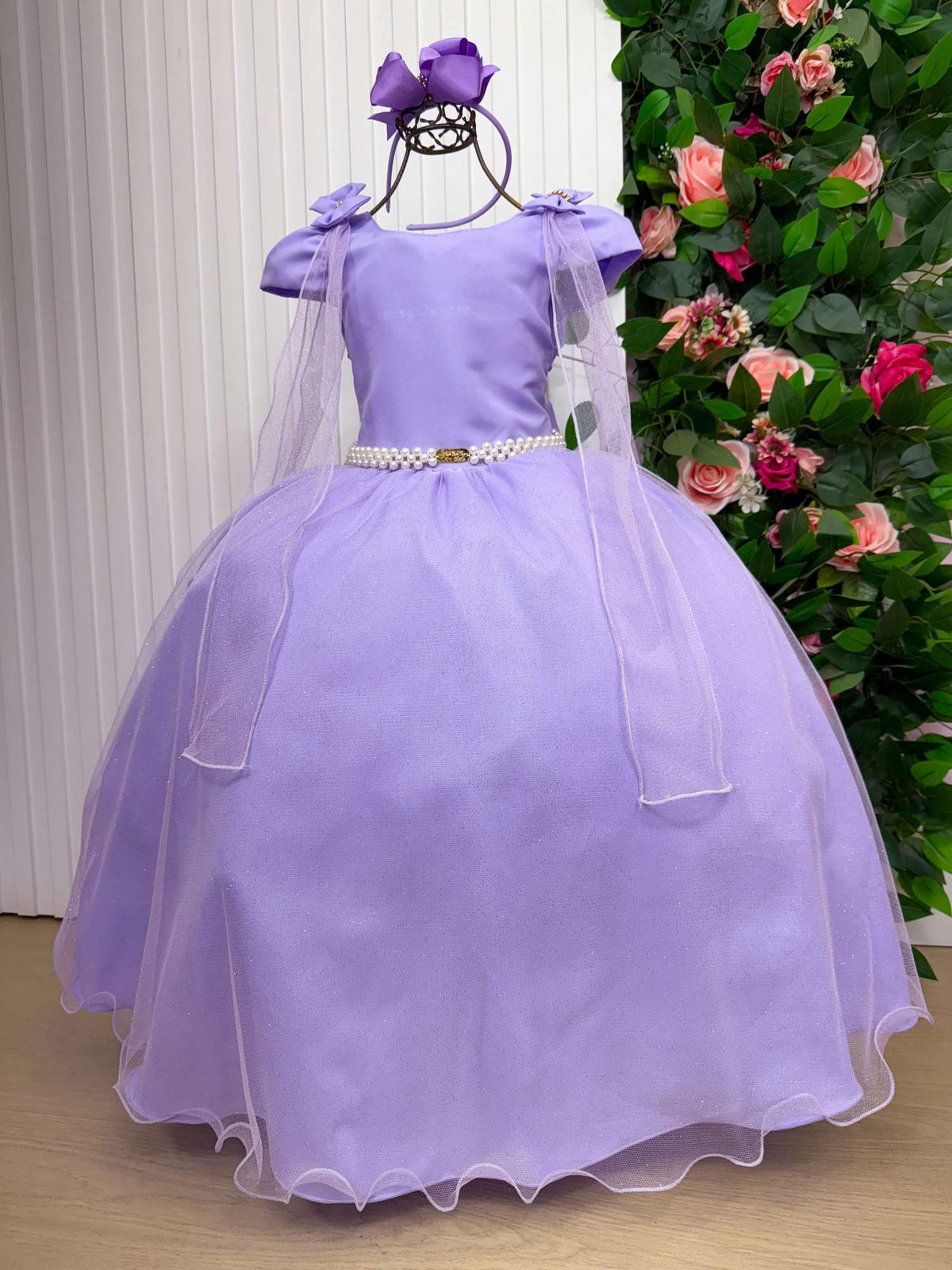 Vestido Banana Club Longo Diamante Lilas - Leveza e Elegância para Meninas | Bebeloo Kids