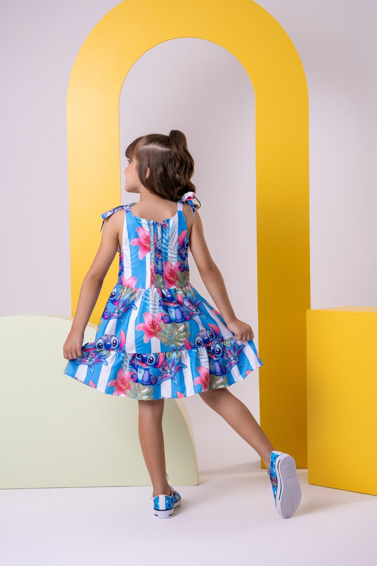 Vestido Temáticos Ysa Kids Stitch Azul - Leveza e Elegância para Meninas | Bebeloo Kids