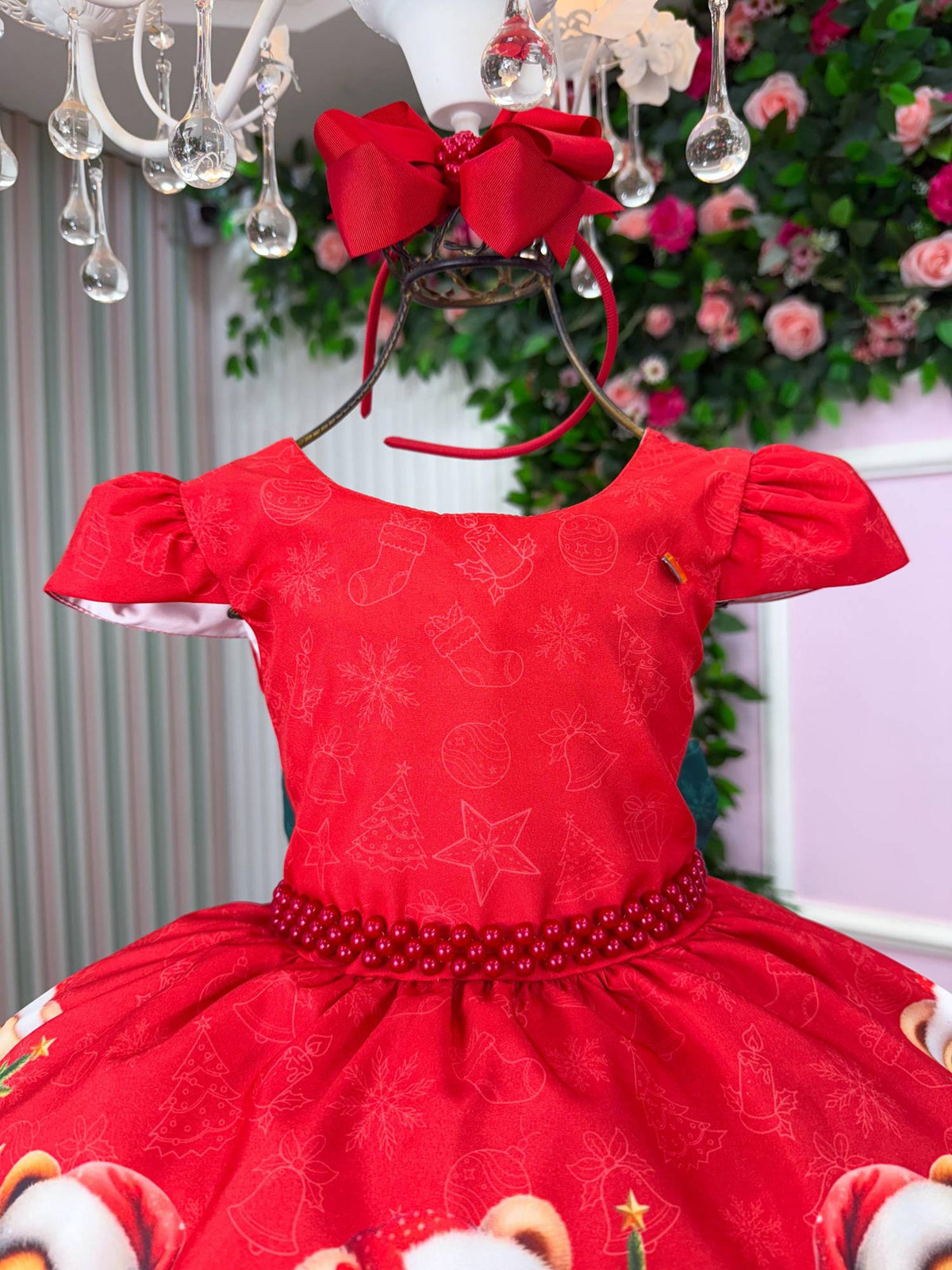 Vestido Banana Club Teddy Natalino Vermelho - Leveza e Elegância para Meninas | Bebeloo Kids