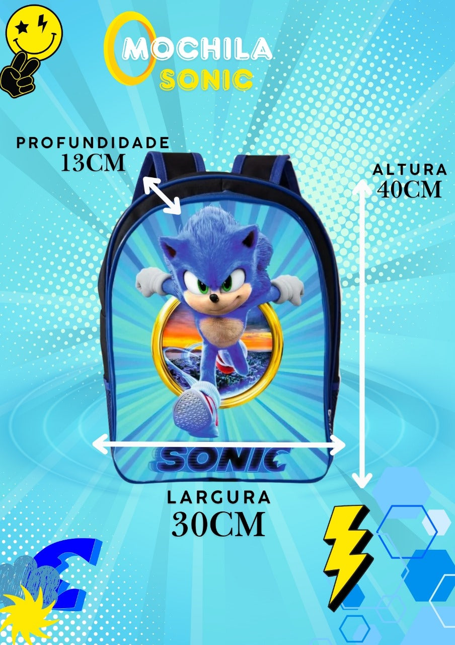 Mochila de Costas Sonic - Praticidade e Charme para o Dia a Dia | Bebeloo Kids