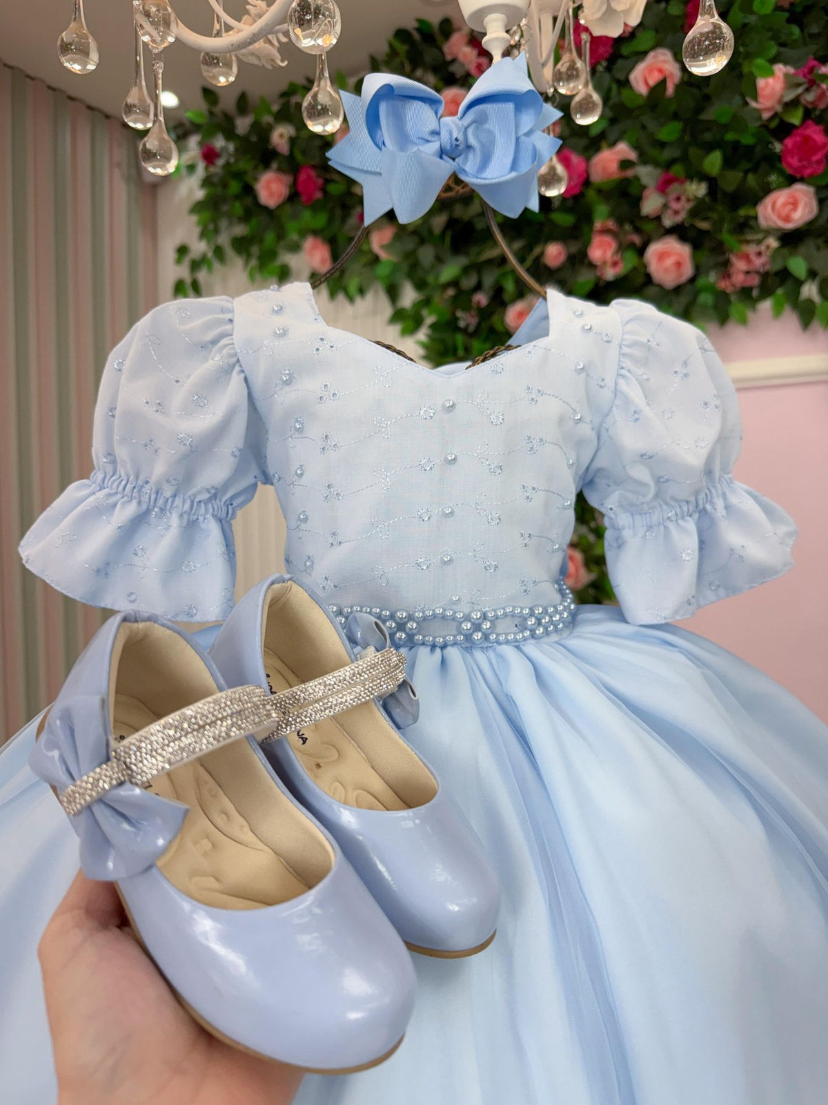 Vestido Bella Child Priscila Azul Bebe - Leveza e Elegância para Meninas | Bebeloo Kids