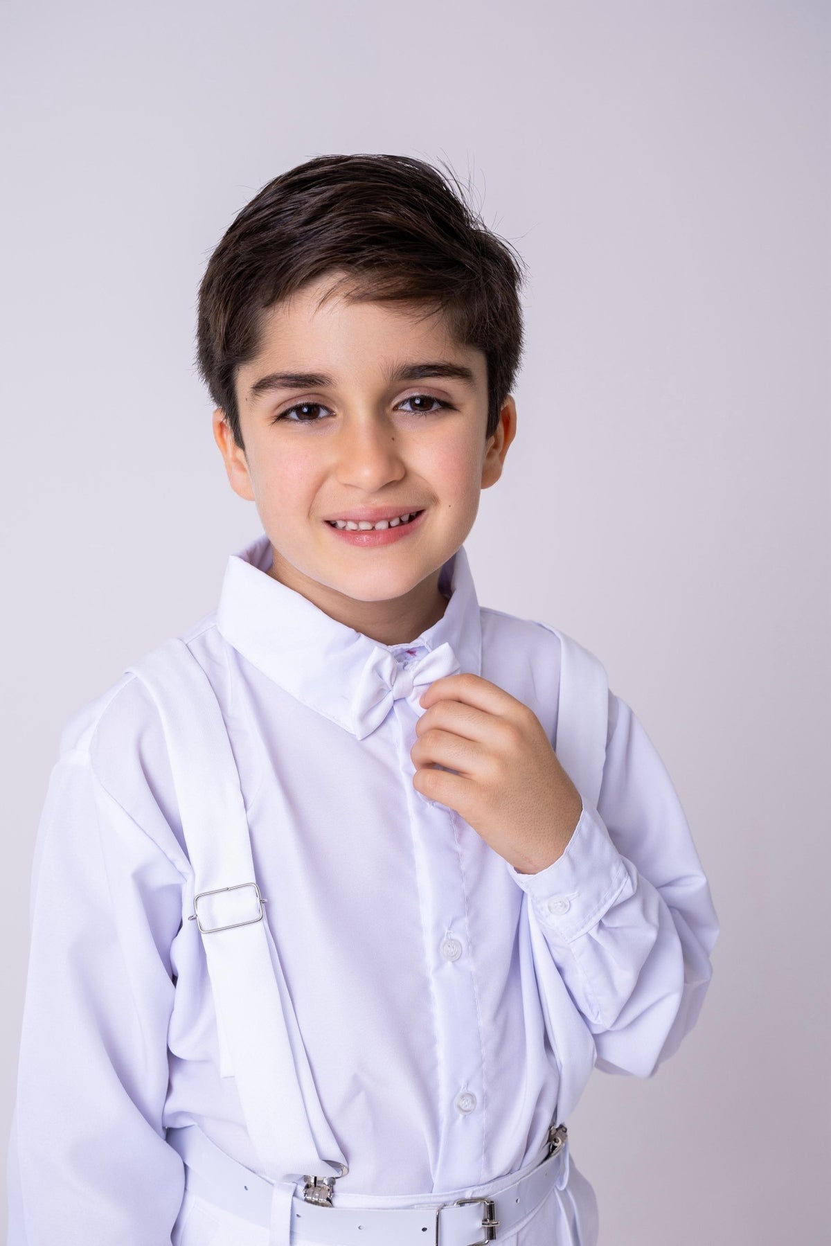 Conjunto Meninos Miss Cherry Leo Suspensorio Branco - Estilo Delicado para o Dia a Dia | Bebeloo Kids
