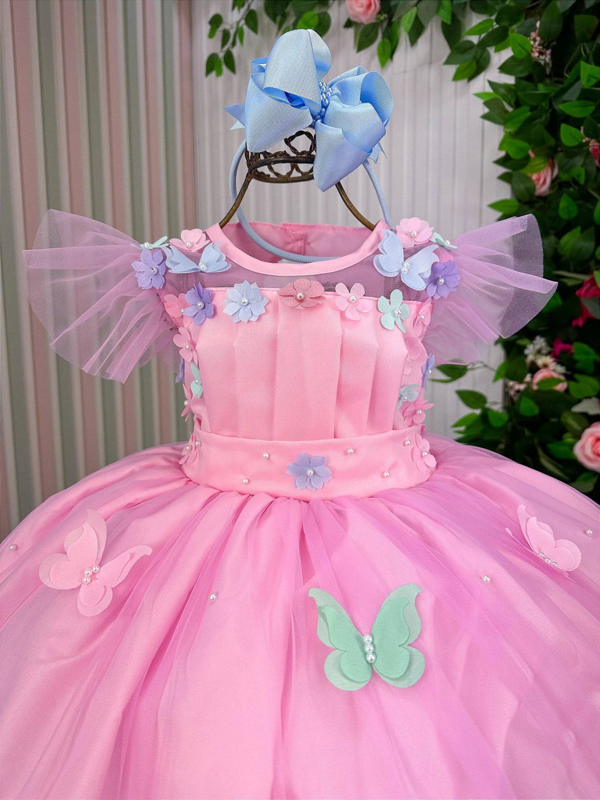 Vestido Marie Jardim Encantado Isis Luxinho Rosa - Leveza e Elegância para Meninas | Bebeloo Kids