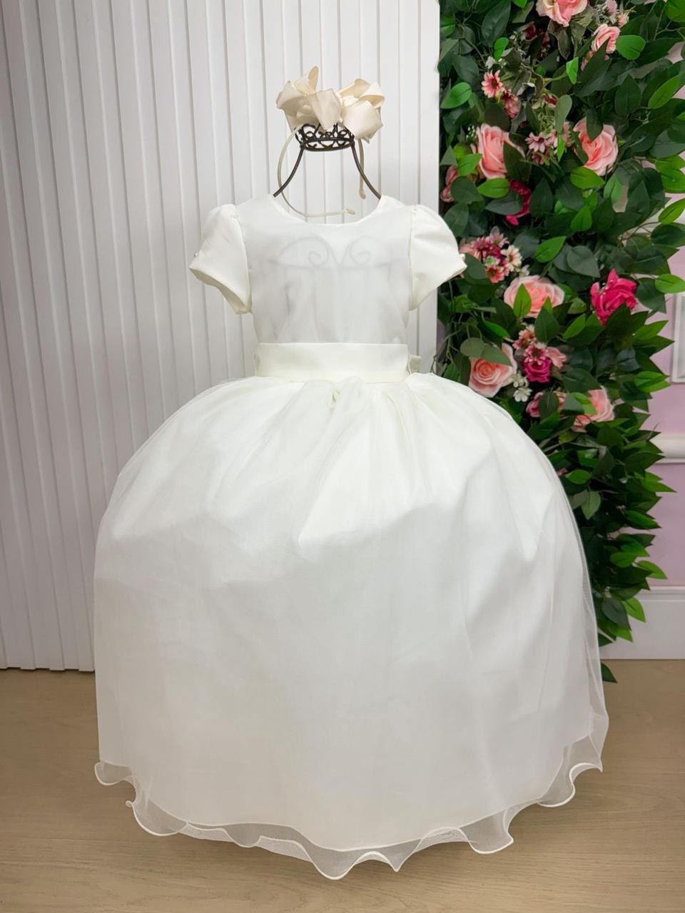 Vestido Vila Lele Longo Selena Off - Leveza e Elegância para Meninas | Bebeloo Kids