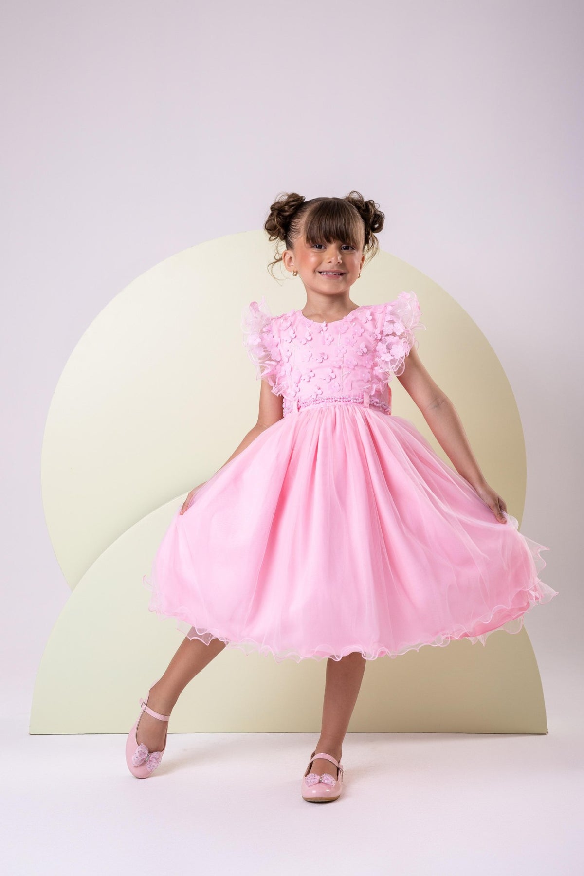 Vestido Menina Bonita Angelie Rosa Bebe - Leveza e Elegância para Meninas | Bebeloo Kids