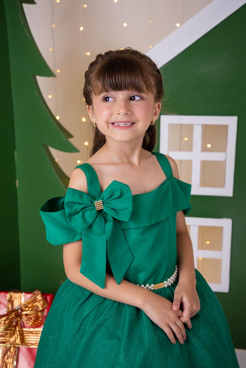 Vestido Banana Club Jessica Verde - Natal - Leveza e Elegância para Meninas | Bebeloo Kids