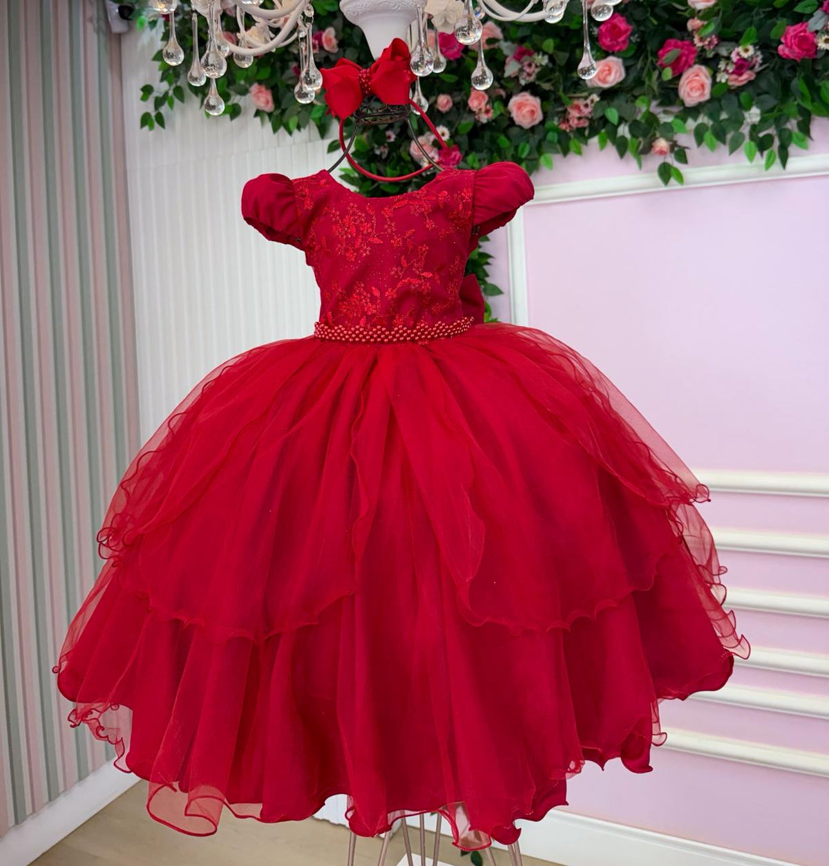 Vestido Bella Child Polly Vermelho - Leveza e Elegância para Meninas | Bebeloo Kids