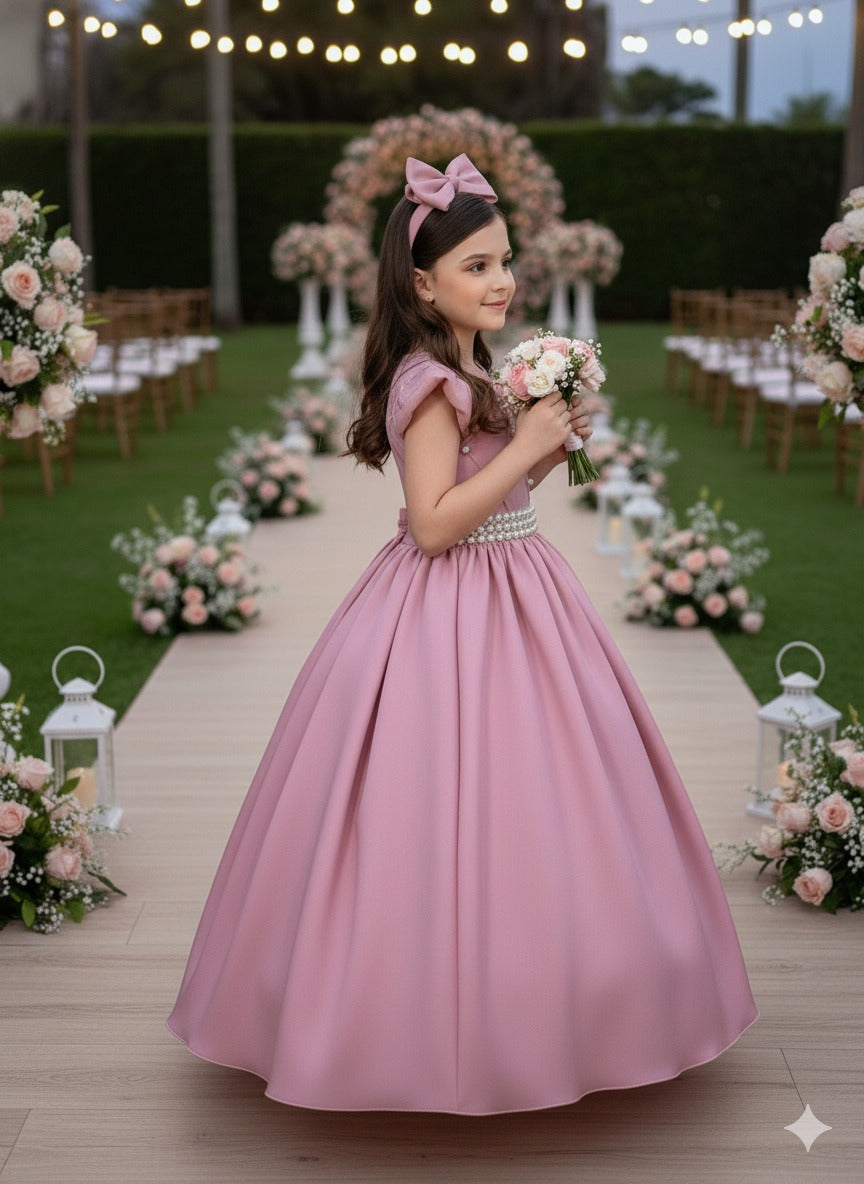 Vestido Ysa Kids Ariane Longo Rosê - Leveza e Elegância para Meninas | Bebeloo Kids