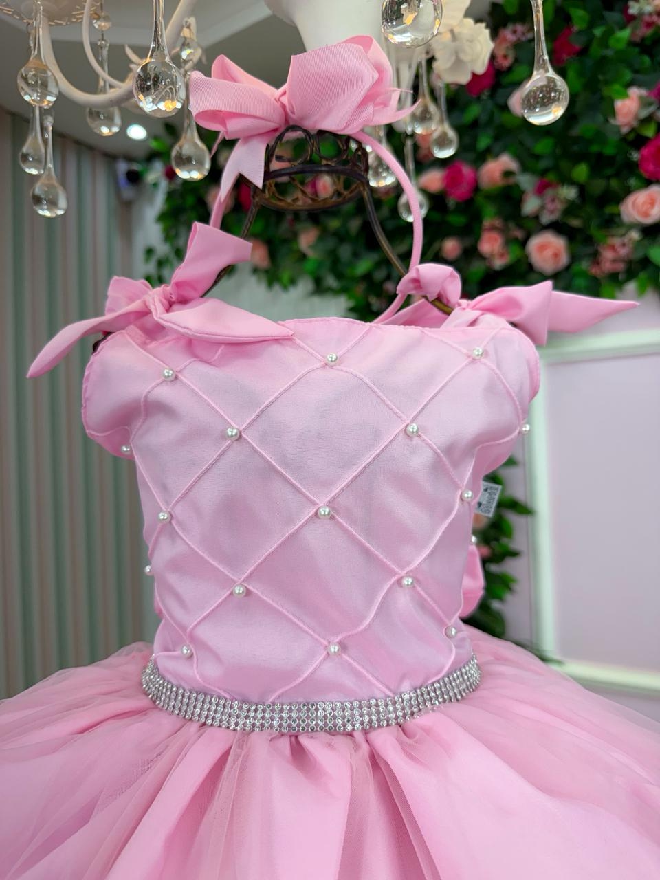 Vestido Marie Mariely Rosa Bebe - Leveza e Elegância para Meninas | Bebeloo Kids