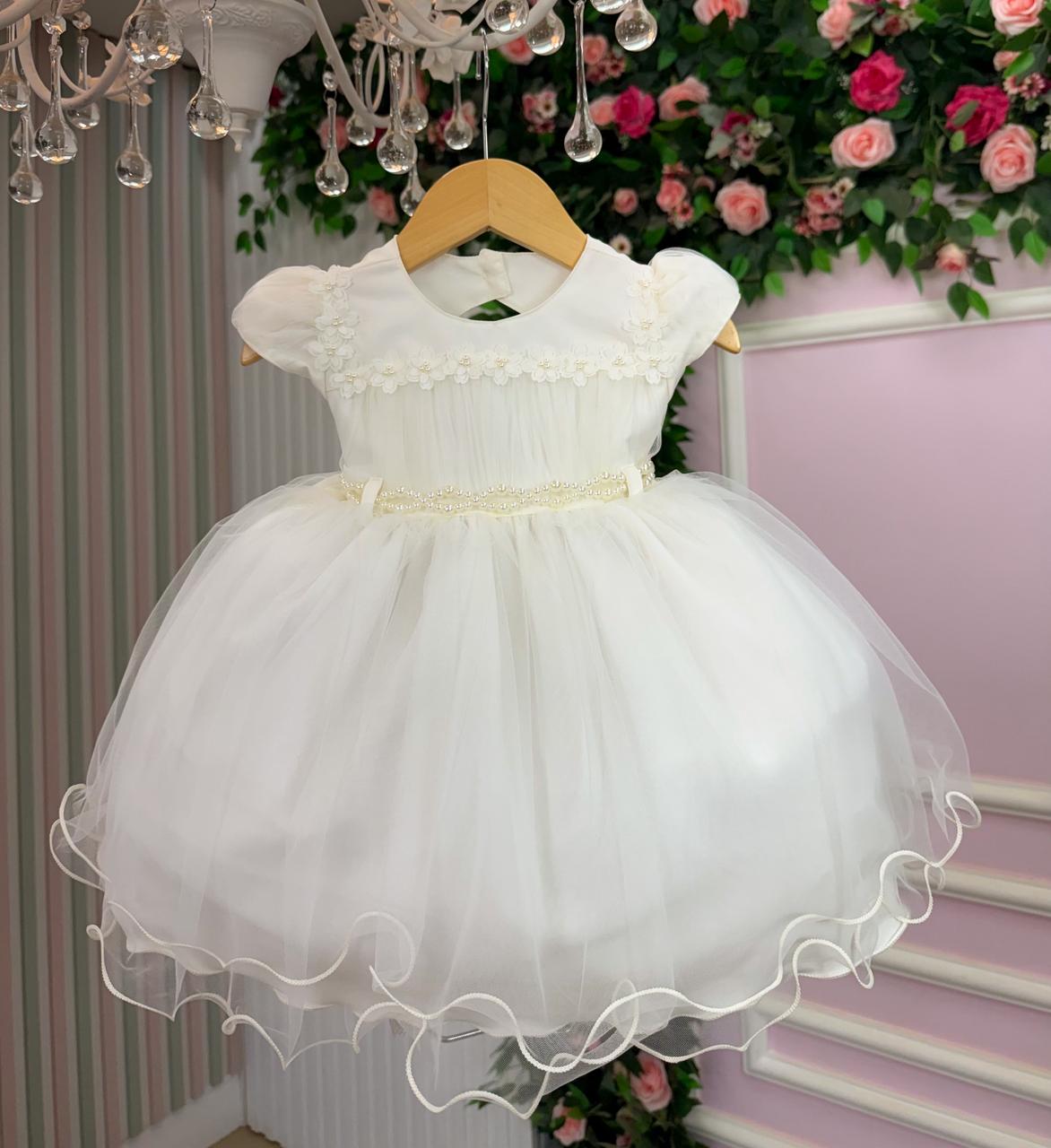 Vestido Menina Bonita Bebe Ana Leticia Off - Leveza e Elegância para Meninas | Bebeloo Kids