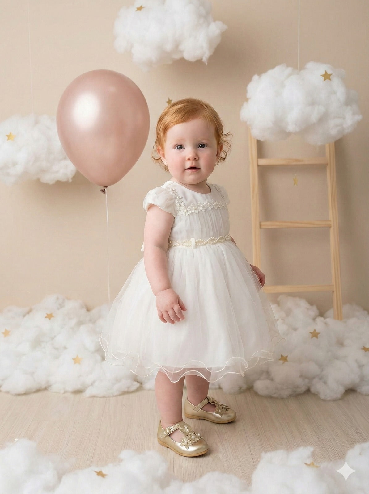 Vestido Menina Bonita Bebe Ana Livia Off - Leveza e Elegância para Meninas | Bebeloo Kids