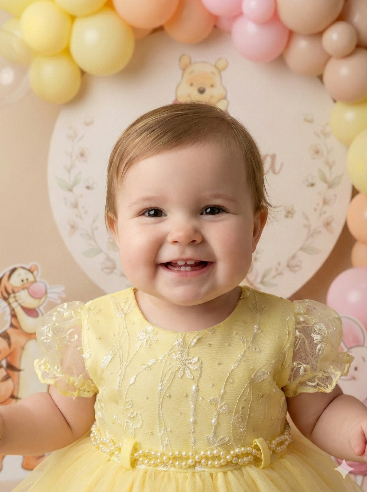 Vestido Menina Bonita Bebe Ana Sofia Amarelo - Leveza e Elegância para Meninas | Bebeloo Kids