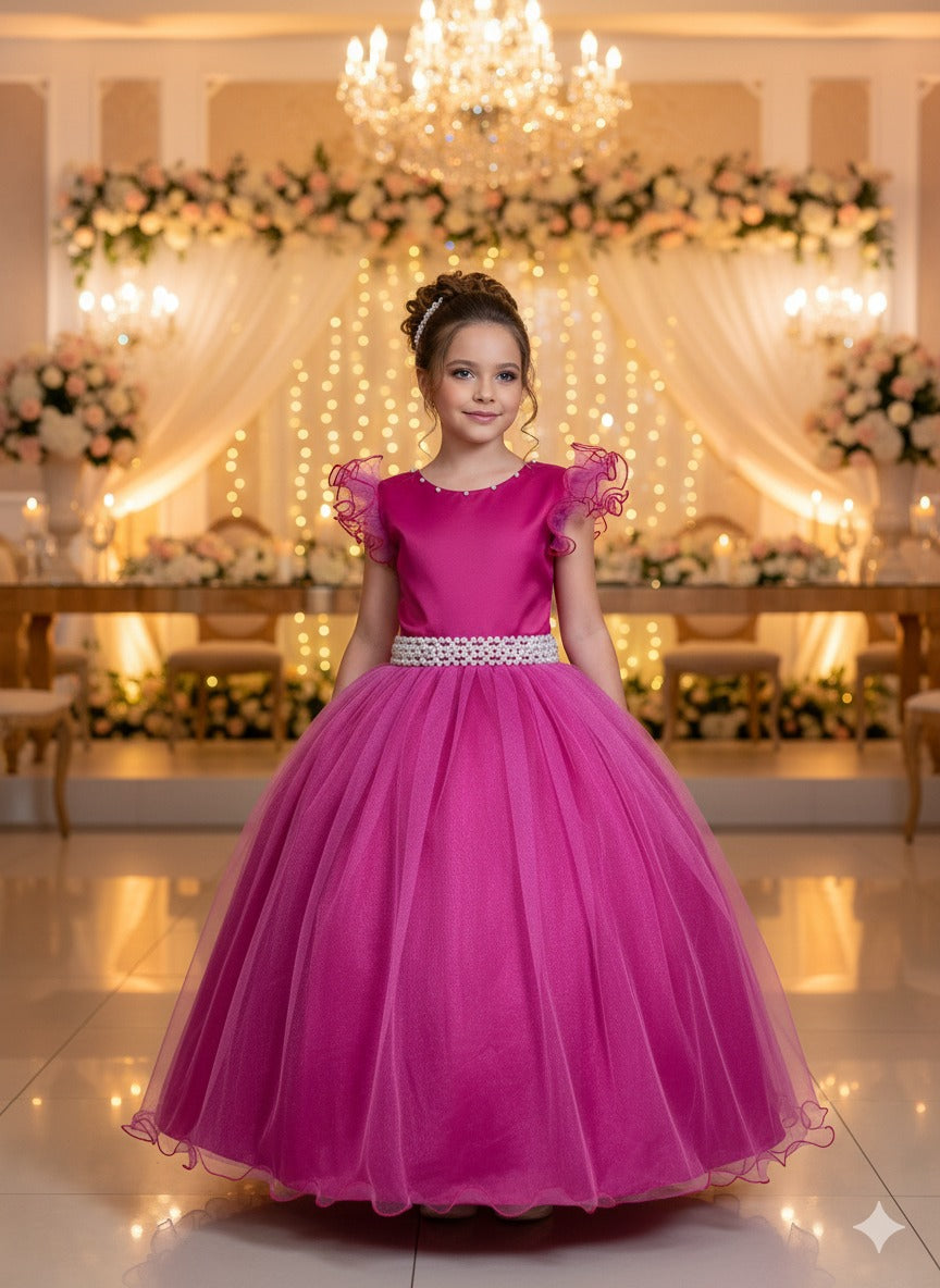 Vestido Marie Longo Amanda Pink - Leveza e Elegância para Meninas | Bebeloo Kids