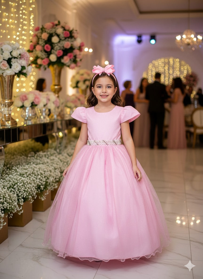Vestido Marie Longo Heloisa Rosa Bebe - Leveza e Elegância para Meninas | Bebeloo Kids