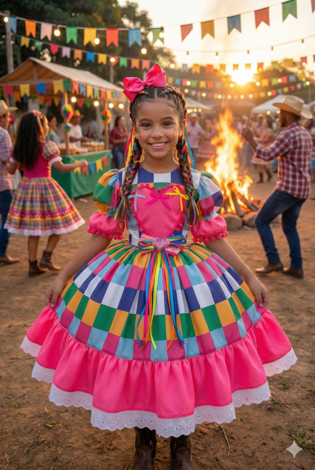 Vestido Marie Junino Quermesse do Interior - Leveza e Elegância para Meninas | Bebeloo Kids