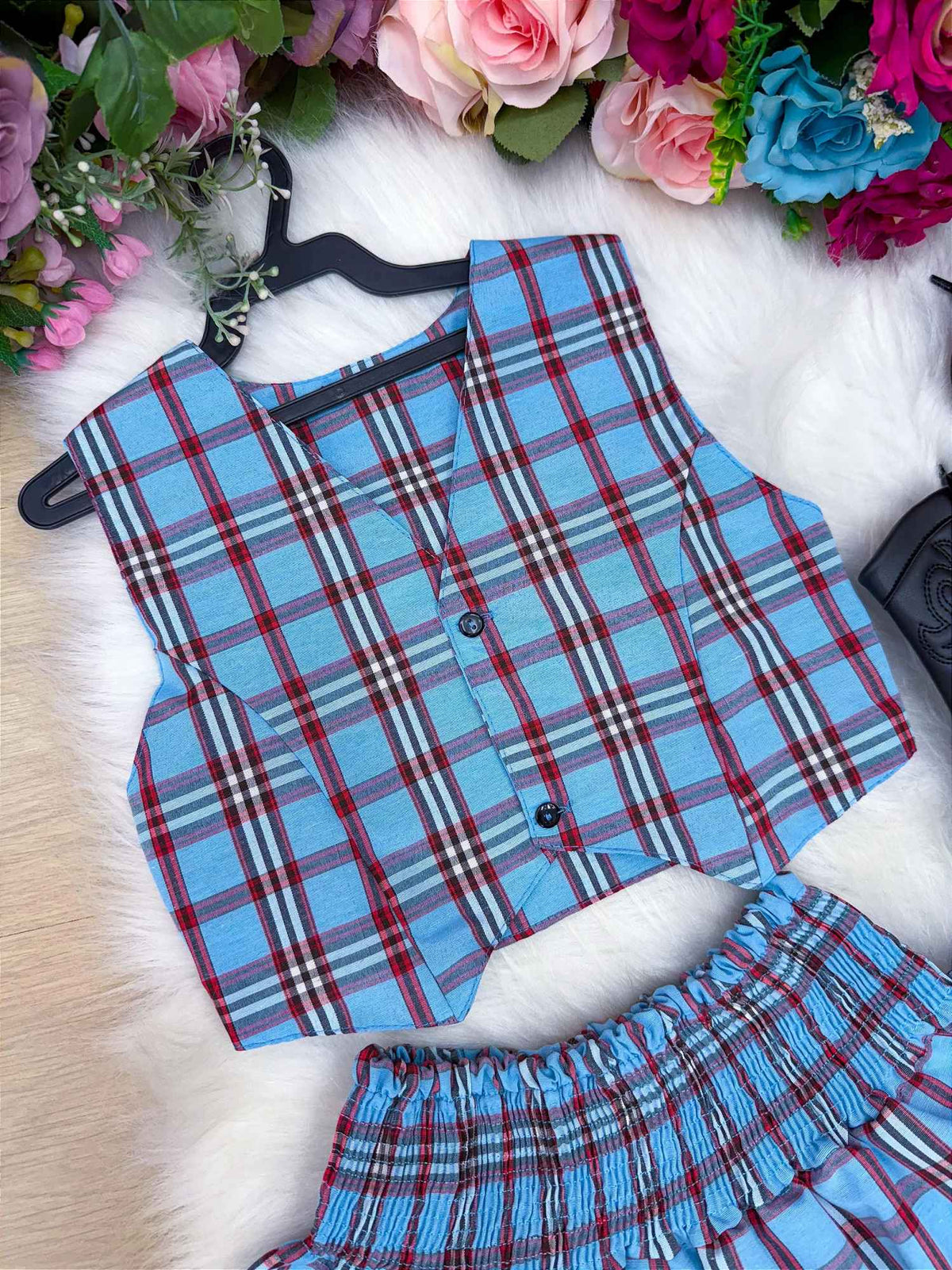 Conjunto Junino Miss Cherry Melissa Xadrez - Estilo Delicado para o Dia a Dia | Bebeloo Kids