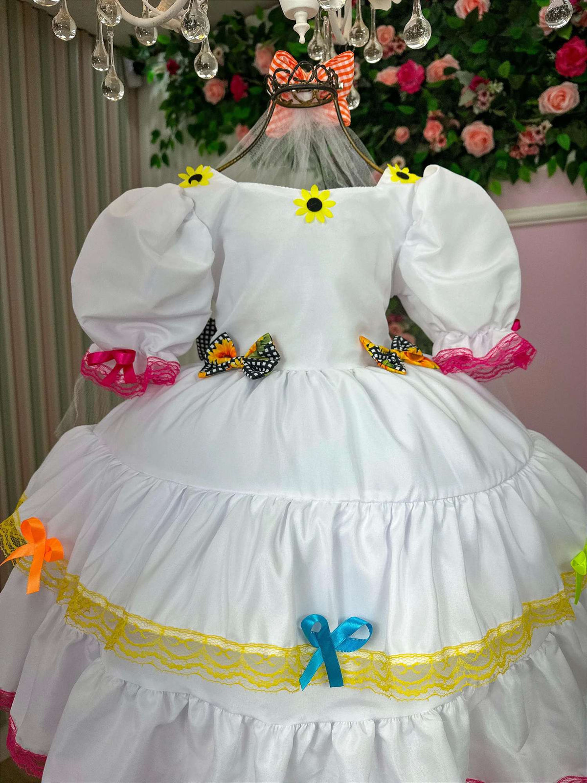 Vestido Junino Banana Club Luxo Noivinha - Leveza e Elegância para Meninas | Bebeloo Kids
