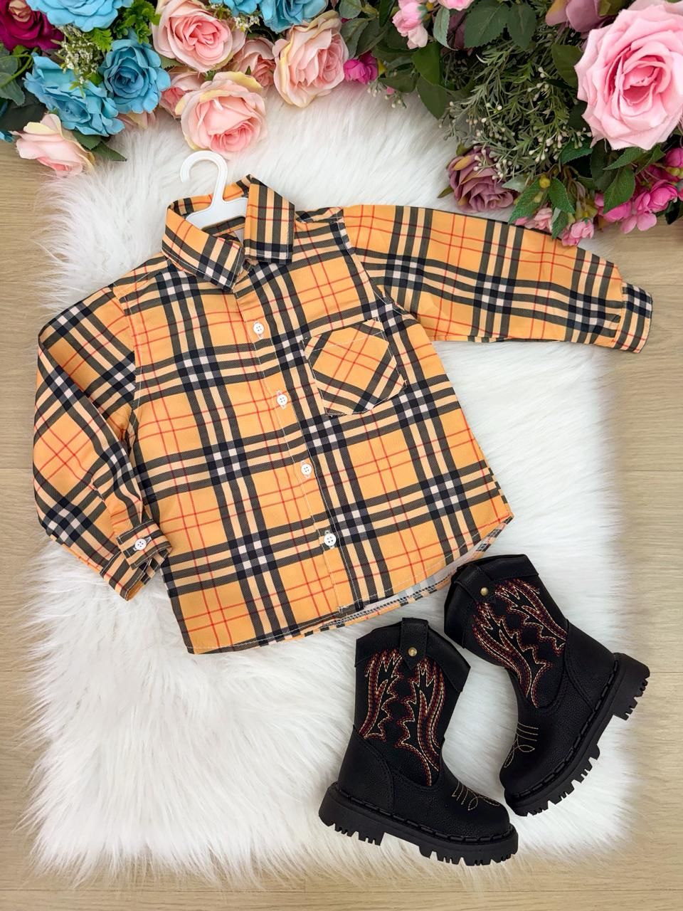 Camisa Junino Banana Club Luxo Encanto Caipira - Elegância e Conforto para os Pequenos | Bebeloo Kids