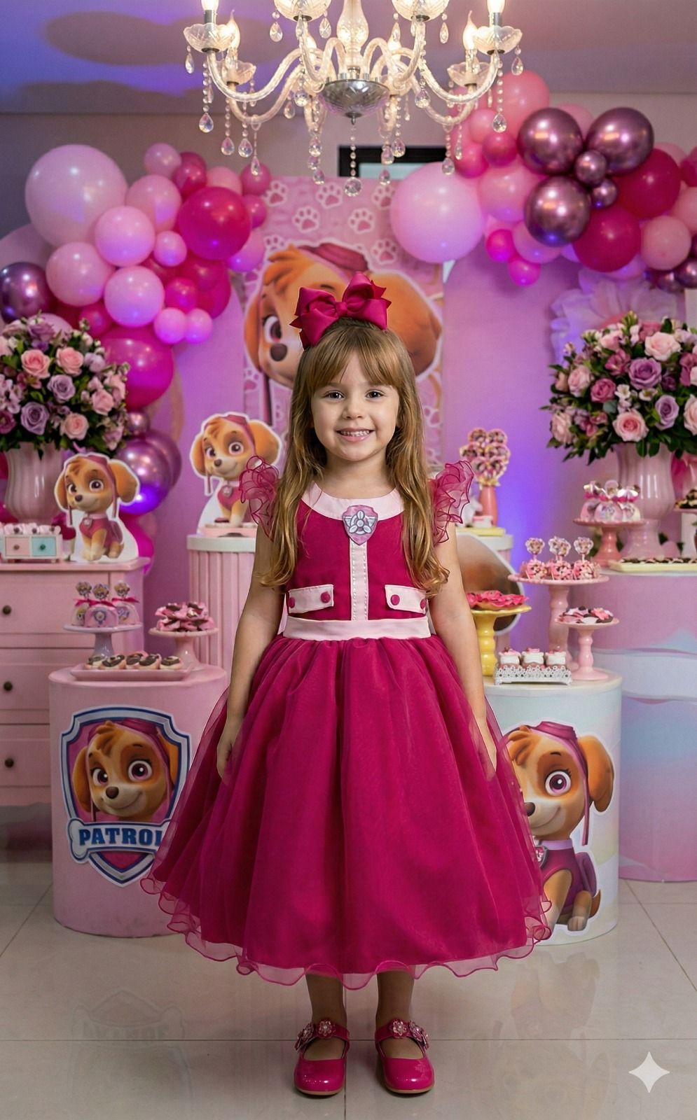 Vestido Mini Miss Temático Patrulha Canina - Sky - Leveza e Elegância para Meninas | Bebeloo Kids