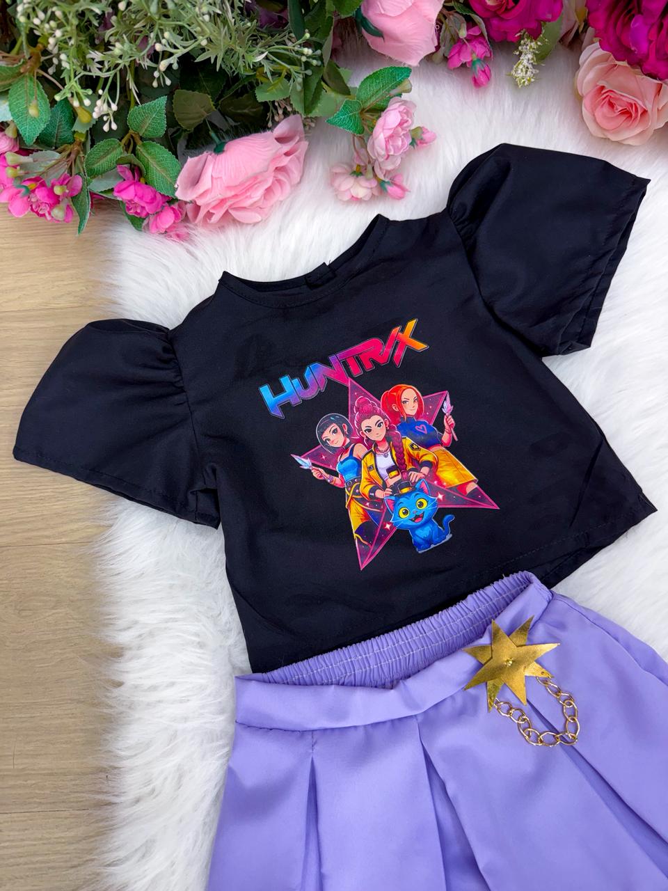 Conjunto Blogueirinha Temático Guerreiras do K-Pop - Estilo Delicado para o Dia a Dia | Bebeloo Kids
