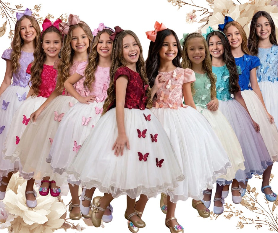 Vestido Juvenil - Midi Vila Lele Sabrina - Leveza e Elegância para Meninas | Bebeloo Kids