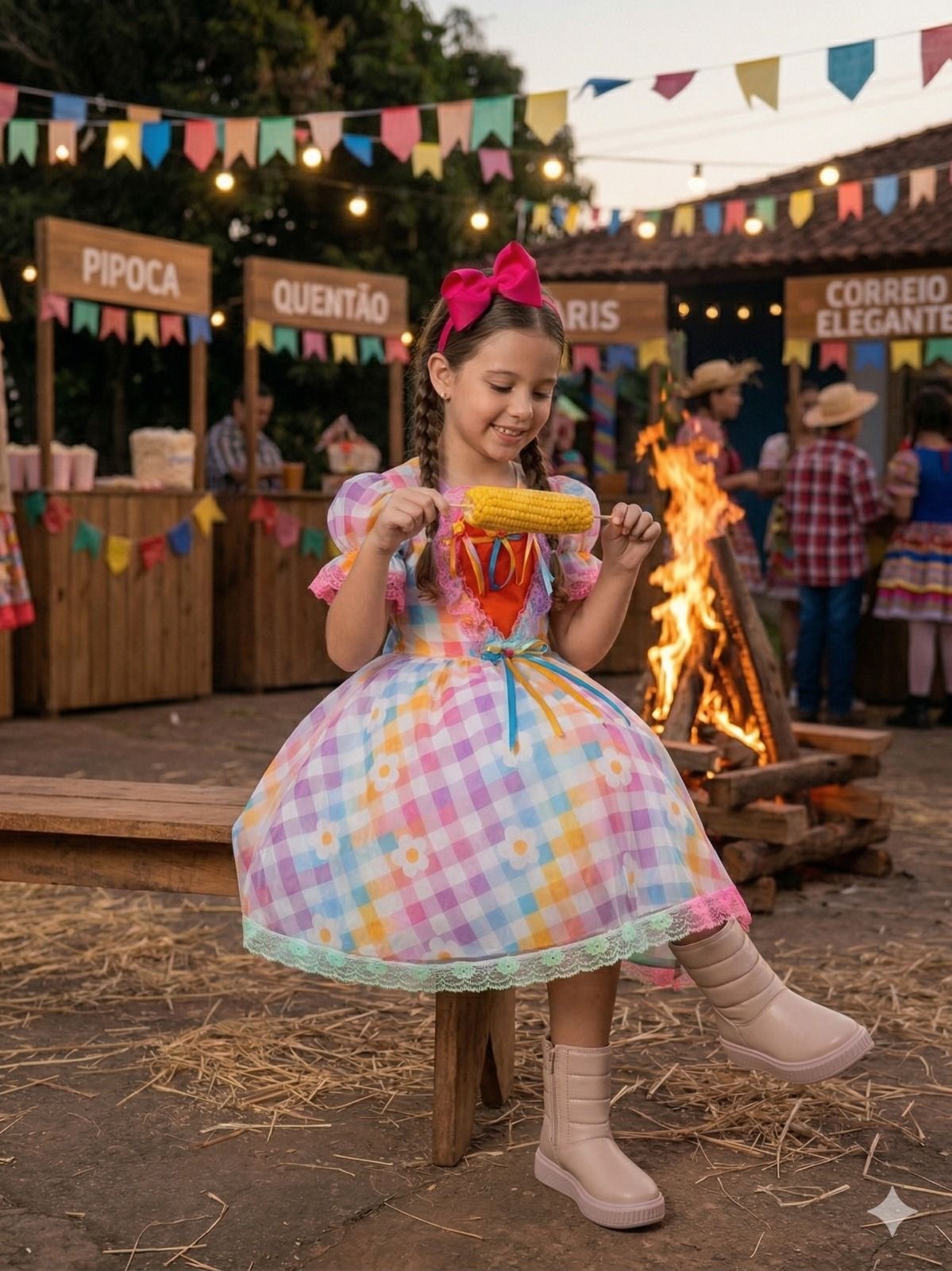 Vestido Junino Marie São João Encantado - Leveza e Elegância para Meninas | Bebeloo Kids