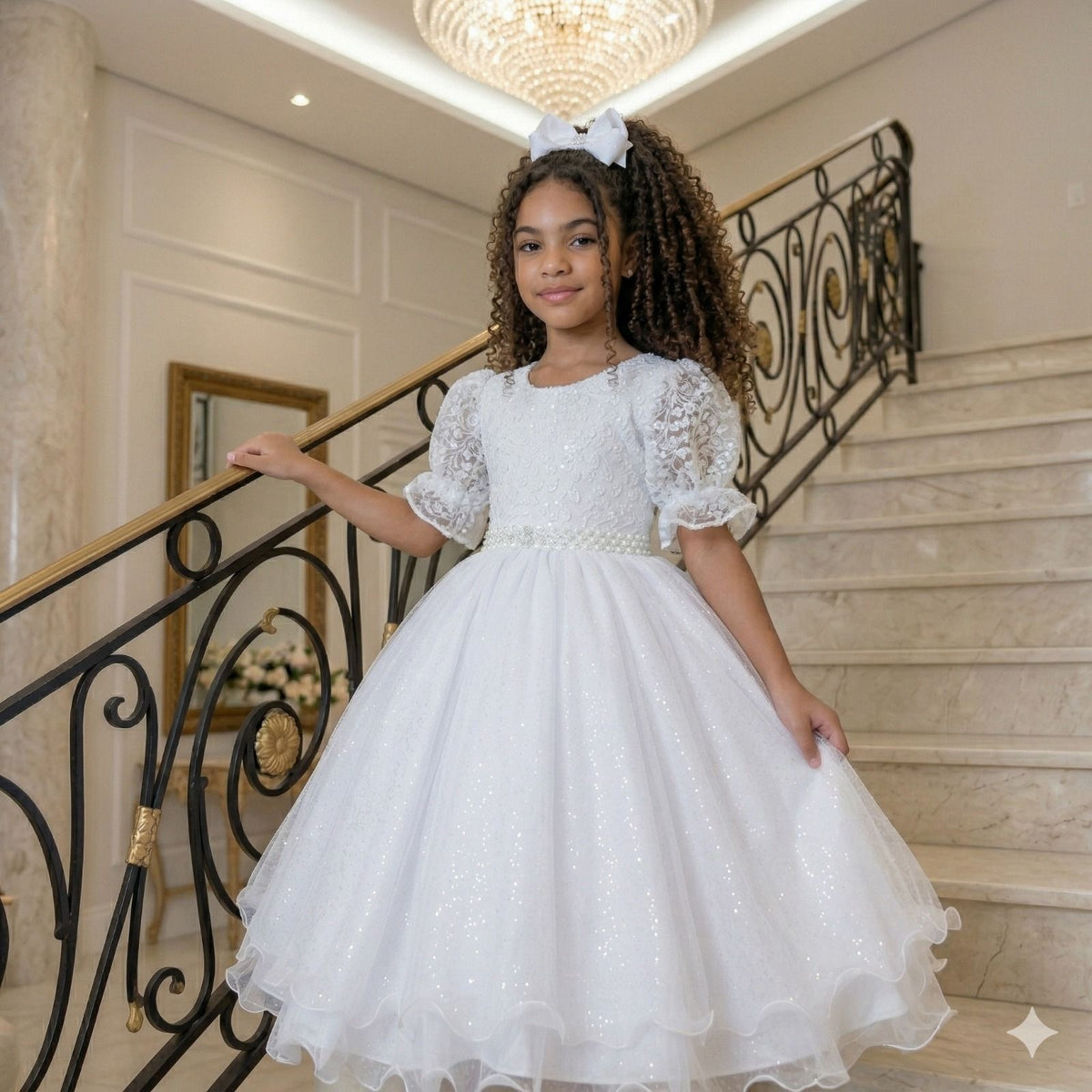 Vestido Bella Child Laize Branco - Leveza e Elegância para Meninas | Bebeloo Kids